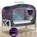 ANC POP Bed Tent Full Bed Canopy Portable Dream Tent for Adult Indoor Sleeping Tents with 2 Doors Breathable Private Space Tents, Galaxy, 56.3"W x 78.7"L