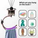 Vintage Double Hook Towel Bar with Candle Holder, Antique Rustic Bathroom Wall Mounted Accessory, Sturdy Towel Ring with Unique Design(Antique (6.5Inch*6Inch*3.5Inch)