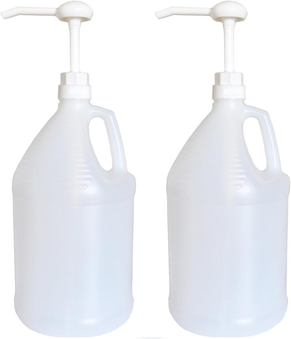 nicebottles Gallon Jug with Pump, Pack of 2