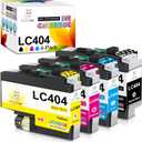 MS DEER LC404 Ink Cartridges for Brother Printer, Compatible Replacement for Brother LC 404 XL LC404XL BK/C/M/Y Combo High Yield Work for MFC-J1205W MFC-J1215W 4-Pack (Black Cyan Magenta Yellow)