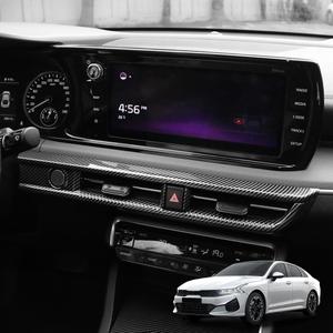 Center Contro AC Vent Cover Compatible with Kia K5 2021-2024 Accessories(Carbon Fiber Pattern)
