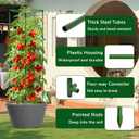 ZeeDix 4 Pack Heavy Duty Tomato Cages 65 Inch, Large Tall Plant Support Stakes for Climbing Plants Heavy Vegetables, Adjustable Tomato Trellis for Pots & Outdoor Raised Garden Beds