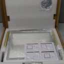 FENNIO Vanity Mirror with Lights, 12" x 16" Lighted Makeup Mirror with Smart Touch Control, 3 Color Modes & Brightness Adjustable, LED Makeup Mirror with 10X Magnification, Square Gold