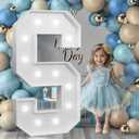 Bugame 4FT Marquee Letters, Cool Light Up Letters S for Birthday Anniversary Party Decorations, Big Signs for Wedding Decor (DIY Kit)