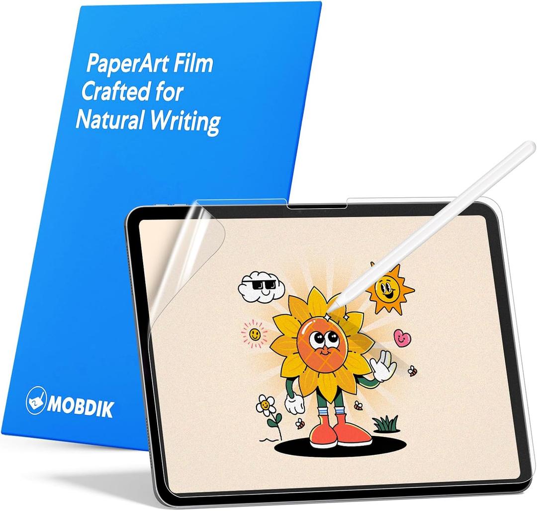 MOBDIK 2 Pack Paperfeel Screen Protector Compatible with iPad Air 13 M4/M3/M2 2026/2025/2024 & iPad Pro 13 M5/M4 2025/2024, Crafted for Natural Writing, Anti Glare, Easy Installation