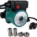 Water Recirculating Pump 115V,145PSI Heat Circulation Pump for Solar Heater System,3-Speed Control Red Hot Water Pump for Boiler House Industrial Equipment