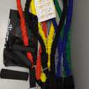 EILISON Resistance Band Kit with Heavy Duty Protective Sleeves for Safe Workout and Soft Anti-Slip Foam Handle, Door Anchor, Ankle Strap for Men and Women Stackable (Multi (13 Pieces)