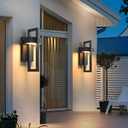 Outdoor Wall Lights Modern LED Exterior Lighting Fixtures, 3000K 20W Outdoor Wall Sconce for Porch, Matte Black Outside Wall Mount Lights for Front Door House Garage Indoor 2 Packs