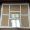 4x6 Picture Frame Collage 7 Openings, 13.5"x15.5" Multi Photo Collage Frame 4"x6" Gallery Wall Decor Wooden, Brown Frame with White Mat, Wood