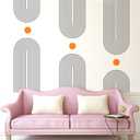 Boho Mid-Centur Arch Wall Decals Peel and Stick, Large Sun Removable Wall Stickers & Murals, Removable Leaves Home Decor Art for Bedroom Living Room Classroom Office