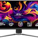 MSI MPG 491CQP QD-OLED, 49 Curved OLED Gaming Monitor, 5120 x 1440 (DQHD), 0.03ms Response time, 144Hz, True Black HDR 400, HDMI, DP Port, USB Type C, Tilt, Height
