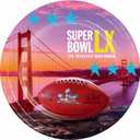 Trendware NFL Super Bowl LX 2026 Football Dinner Paper Plates, 48 ct.