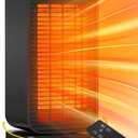 Outdoor Heaters for Patio w/2 Modes&2 Heat Levels, 1S Heating 1200W PTC Ceramic Electric Heater, Overheat&Tip-over Protection, Remote, 70 Swing Space Heater for Indoor Use Large Room Garage