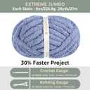 Jumbo Chunky Yarn for Hand Knitting - Super Thick Chenille Chunky Yarn for Crocheting - Extra Soft Bulky Fluffy Blanket Big Yarn 8 Jumbo Pack (27yds,8 oz Each Skein)
