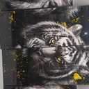 Derkymo Leopard Pictures Black and White Animal Canvas Wall Art for Bedroom Bathroom Morden Home Decoration Stretched and Framed Ready to Hang