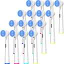 Pro Sensitive Gum Care Replacement Brush Heads Compatible with Oral-B Electric Toothbrushes, 16 Pack High Density Extra Soft Bristles Toothbrush Heads Refill, White