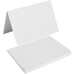 50 Pack Blank Cards Folded Cardstock Thank You Blank Greeting Cards for Invitations, Wedding, Greeting Cards, All Occasion DIY, 5x7 Folded Cards White