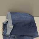 luvamia Bermuda Jean Shorts Women High Rise Stretchy Cuffed Hem Denim Jorts | Trendy High Waisted, Long Denim Shorts, 10 Inch Inseam, Knee Length, Casual, Rolled Hem, BBL Shorts, Summer Outfits for Women (Blue, Large)