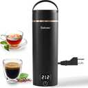 Sekaer Travel Portable Electric Kettle, Small Tea Kettle Coffee Mini Hot Water Boiler, 400mL & 304 Stainless Steel, with 4 Variable Presets and Auto Shut-Off SKE-840B
