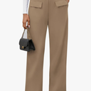 BTFBM Women's Pants 2025 Fall Elastic High Waisted Trousers Stretchy Comfy Lounge Palazzo Pant Wide Leg Sweatpants