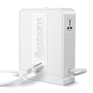 BESTRANS 3000W Step Up Transformer 110v to 220v Converter, Heavy Duty Voltage Converter 110v-120v to 220v-240v with Dual Outlets, Overload Protection & Ultra-Quiet for Home Appliances, Pearl White