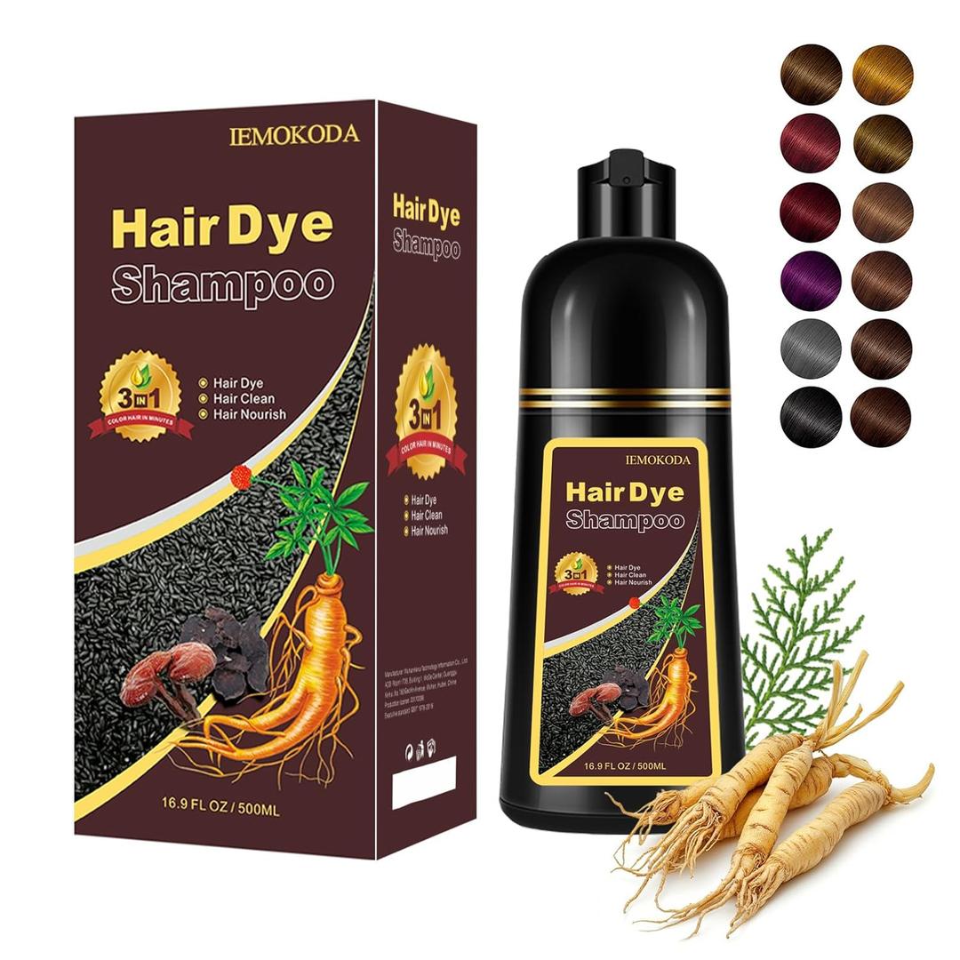 Light Brown Hair Dye Shampoo 3 in 1, Instant Natural Hair Color Shampoo Hair Dye for Women & Men, Root Touch Up & Easy To Use & Lasts 3-4 Weeks & All Hair Types, 16.9 fl.oz