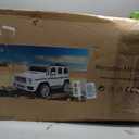 ELEMARA Licensed Mercedes-Benz AMG G63 Ride on Toys,Electric Car for Kids W/Parents Control,Electric Powered A Wagon Ride On Truck Toy,Spring Suspension,Bluetooth,Flickering Lights/LED Lights, White, Extra Large