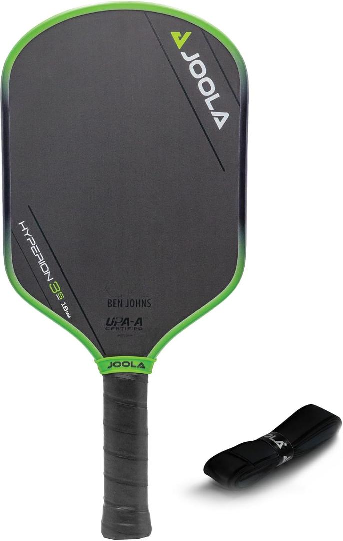 JOOLA Ben Johns Hyperion 3S 16mm Pickleball Paddle - Elongated Aero Curve Shape for Swing Speed - Propulsion Core Increases Spin & Control - UPA-A Certified - NFC Chip Enabled