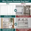 10-Second Quick Install Pressure Mounted Dog Gate for Pets and Kids,Adjustable 29'' to 43'' Wide Metal Pet Gate for Doorways Stairs,No Drilling,Expandable,36'' Tall Indoor Portable Safety Baby Gate