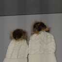 Yinuoday 2PCS Mother&Baby Hat Parent-Child Hat Family Matching Cap Winter Warmer Knit Wool Beanie Ski Cap (One Size, White)