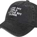 I Like My Girls A Little BIT Older Women and Men Black Visor Hats Adjustable Running Funny Baseball Cap