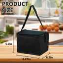 Insulated Lunch Bag, 40 Pack Reusable Cooler Bags Set, Leakproof Lunch Boxes with Zippered Top for Women Men Office Work (Black)
