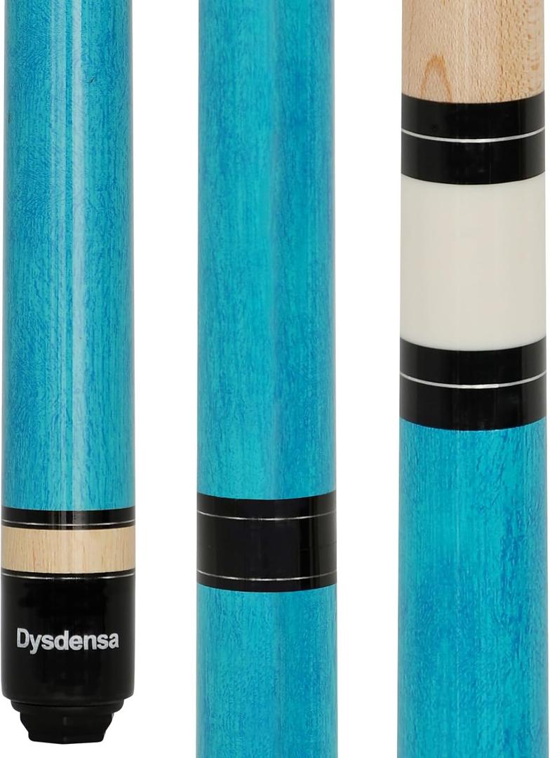 3-Piece Heavy Jump Break Cue Stick 24-25 oz, Canadian Maple Wood 14mm Crystal Tip for Jumping or Breaking (Blue)