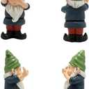 Funny Stop Garden Gnome - 6.2 Inch Resin Statue with Stop Sign, Humorous Outdoor Decor for Yard, Garden, Patio, Dog Poop Area & Trash Can Guardian