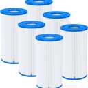 Fil-fresh Type A or C Pool Filters Cartridge Compatible with Intex Krystal Clear 530/1000/1500 GPH Filter Pump, Replaces Intex Type A or C, 29000E, 6-Pack