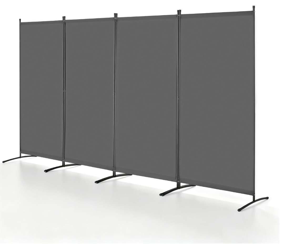 Room Divider, 4 Panel Room Divider, Folding Privacy Screen and Portable Partition Divider for Room Separation, Freestanding Room Partitions for Office, Bedroom