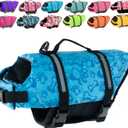 Doglay Dog Life Jacket with Rescue Handle, Dog Life Vest for Swimming Boating, Adjustable Reflective Puppy Swim Vest with Superior Buoyancy for XXS Dogs
