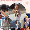 Idgreatim 2-10 Years Gymnastics Leotards for Girls Sparkly Biketards Unitards Athletic Tumbling Outfit (Neon Ice Cream)