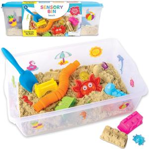 Creativity for Kids Sensory Bin: Beach - Toddler and Preschool Toys, Sensory Box with Toys for Toddlers, Kids Gifts for Toddler Boys and Girls (Ages 3+)