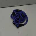 Rope Dog Leash with Two Handles, 6 Foot Heavy Duty Dog Leash with Aviation Aluminum Auto Locking Carabiner, Strong Nylon Pet Lead for Small, Medium, Large Dogs (Blue, 6FT-Two Handle)