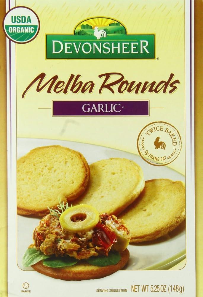 Devonsheer Melba Rounds, Garlic, 5.25 Ounce (Pack of 12)