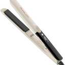 Annlary Hair Straightener 1 Inch Flat Iron and Curler 2 in 1 Titanium Ceramic Ionic Dual Voltage Straightener with Heat-Resistant Silicone, for Less Frizz, Shinier & Smoother