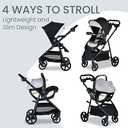 Britax Willow Brook S+ Baby Travel System, Infant Car Seat and Stroller Combo with Alpine Base, ClickTight Technology, SafeWash Insert and Cover, Glacier Onyx