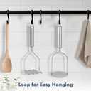 2 x 2PCS Mashed Potato Masher - Stainless Steel Potato Smasher, Masher Kitchen Tools & Utensils for Avocado, Bean, Salad, Vegetables, Fruit, Food, Meat Smasher Tool for Ground Beef