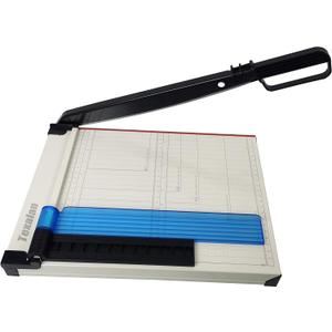 TEXALAN(R) Paper Cutter Letter Size Paper Trimmer 12 Cut Length 12 Sheet Capacity Guillotine Paper Photo Cutter with Magnet Clamp, Paper Guide, Size Guideline