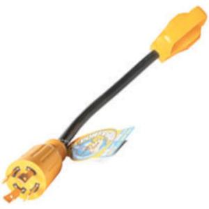 Camco 55382 12" 30Amp Locking 4-Prong Male / 30Amp Standard Female PowerGrip Generator Adapter