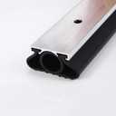 BOWSEN Heavy-Duty U+O Ring Universal Garage Door Bottom Seals Weatherstrip Rubber with Aluminum Track Retainer Kit, Black (15FT, 1-5/8" Width)