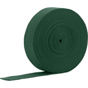 1 Inch Cotton Webbing, 12 Yards Webbing Straps for Bags for Cloth Belt Bags Handles Tote Bag DIY Crafts Decoration, Deep Green