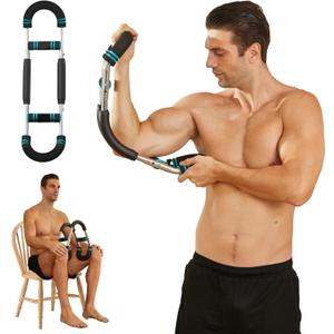 Twister Arm Exerciser Chest Workout,Portable Power Twister Bar,Muscular Strength Enhancer,Thigh Master Trainer Men,At Home Fitness Equipment