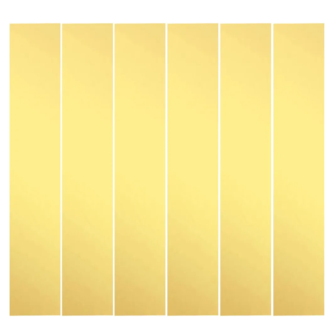 Brass Strip, Brass Shim Stock Assortment, 1" Width x 6" Length, 0.002", 0.004", 0.006", 0.008", 0.012" and 0.016" Thickness, 6 Pieces